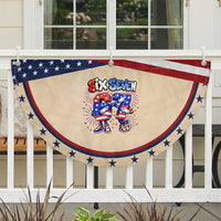 Funny Six Seven Dabbing Patriotic Fan Flag American Pride Gift