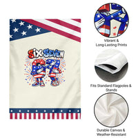 Funny Six Seven Dabbing Patriotic Garden Flag American Pride Gift