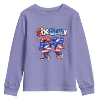 Funny Six Seven Dabbing Youth Sweatshirt Patriotic American Pride Gift