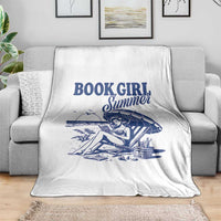 Book Girl Summer Throw Blanket Funny Beach Book Lover Gift