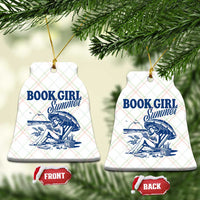 Book Girl Summer Ceramic Ornament Funny Beach Book Lover Gift