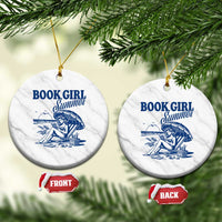 Book Girl Summer Ceramic Ornament Funny Beach Book Lover Gift