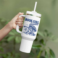 Book Girl Summer Tumbler With Handle Funny Beach Book Lover Gift