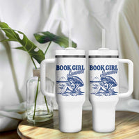 Book Girl Summer Tumbler With Handle Funny Beach Book Lover Gift