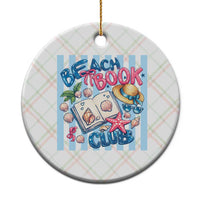 Beach Book Club Ceramic Ornament Bookworm Summer Vacation Graphic