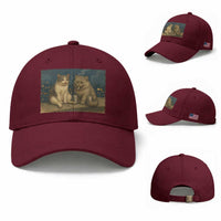 Funny Smoking Cat Baseball Cap Meme Cool Kitten With Cigarette