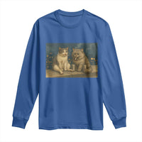 Funny Smoking Cat Long Sleeve Shirt Meme Cool Kitten With Cigarette