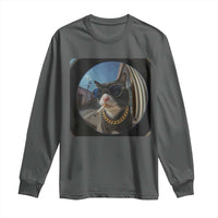 Smoking Cat Long Sleeve Shirt Meme Funny Cool Kitten - Wonder Print Shop