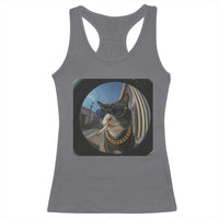Smoking Cat Racerback Tank Top Meme Funny Cool Kitten - Wonder Print Shop