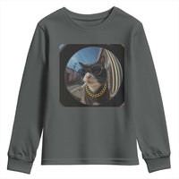 Smoking Cat Youth Sweatshirt Meme Funny Cool Kitten - Wonder Print Shop