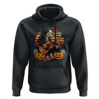 Halloween Rock Hoodie Skeleton Playing Guitar Rock And Roll - Wonder Print Shop