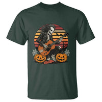 Halloween Rock T Shirt Skeleton Playing Guitar Rock And Roll - Wonder Print Shop