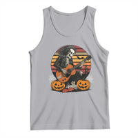 Halloween Rock Tank Top Skeleton Playing Guitar Rock And Roll - Wonder Print Shop