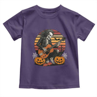 Halloween Rock Toddler T Shirt Skeleton Playing Guitar Rock And Roll - Wonder Print Shop