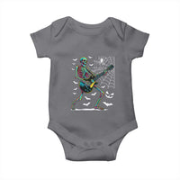 Halloween Rock And Roll Baby Onesie Skeleton Playing Guitar - Wonder Print Shop