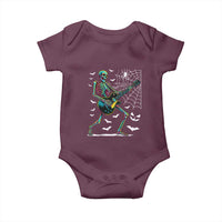 Halloween Rock And Roll Baby Onesie Skeleton Playing Guitar - Wonder Print Shop