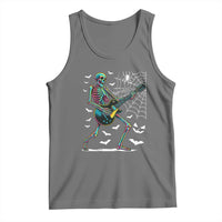 Halloween Rock And Roll Tank Top Skeleton Playing Guitar - Wonder Print Shop