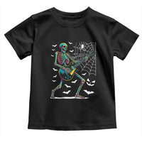 Halloween Rock And Roll Toddler T Shirt Skeleton Playing Guitar - Wonder Print Shop