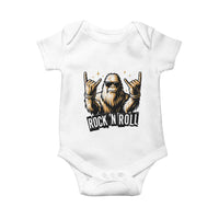 Funny Bigfoot Rock N Roll Baby Onesie Music Lover Sasquatch - Wonder Print Shop