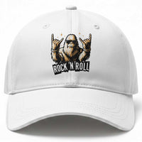 Funny Bigfoot Rock N Roll Baseball Cap Music Lover Sasquatch
