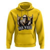 Funny Bigfoot Rock N Roll Hoodie Music Lover Sasquatch - Wonder Print Shop