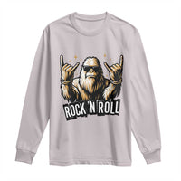 Funny Bigfoot Rock N Roll Long Sleeve Shirt Music Lover Sasquatch - Wonder Print Shop