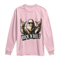 Funny Bigfoot Rock N Roll Long Sleeve Shirt Music Lover Sasquatch - Wonder Print Shop