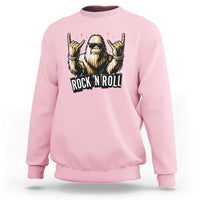 Funny Bigfoot Rock N Roll Sweatshirt Music Lover Sasquatch - Wonder Print Shop