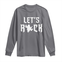 Bigfoot Rock N Roll Long Sleeve Shirt Funny Lets Rock Music Lover - Wonder Print Shop