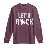 Bigfoot Rock N Roll Long Sleeve Shirt Funny Lets Rock Music Lover - Wonder Print Shop