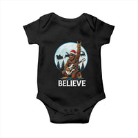 Christmas Bigfoot Baby Onesie Believe Funny Santa Rock N Roll - Wonder Print Shop