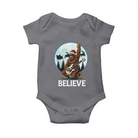Christmas Bigfoot Baby Onesie Believe Funny Santa Rock N Roll - Wonder Print Shop