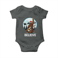 Christmas Bigfoot Baby Onesie Believe Funny Santa Rock N Roll - Wonder Print Shop