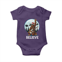 Christmas Bigfoot Baby Onesie Believe Funny Santa Rock N Roll - Wonder Print Shop
