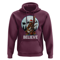 Christmas Bigfoot Hoodie Believe Funny Santa Rock N Roll - Wonder Print Shop
