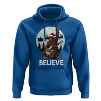 Christmas Bigfoot Hoodie Believe Funny Santa Rock N Roll - Wonder Print Shop