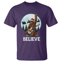 Christmas Bigfoot T Shirt Believe Funny Santa Rock N Roll - Wonder Print Shop