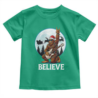 Christmas Bigfoot Toddler T Shirt Believe Funny Santa Rock N Roll - Wonder Print Shop