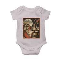 Funny Rock And Roll Baby Onesie Cat Playing Electric Guitar Music Lover - Wonder Print Shop