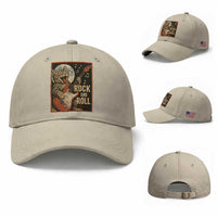 Funny Rock And Roll Baseball Cap Cat Playing Electric Guitar Music Lover
