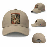 Funny Rock And Roll Baseball Cap Cat Playing Electric Guitar Music Lover