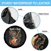 Funny Rock Star Cat Playing Electric Guitar Spare Tire Cover Music Lover - Wonder Print Shop