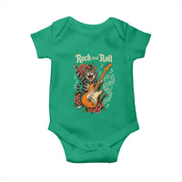 Funny Rock Star Cat Playing Electric Guitar Baby Onesie Music Lover - Wonder Print Shop