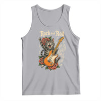 Funny Rock Star Cat Playing Electric Guitar Tank Top Music Lover - Wonder Print Shop