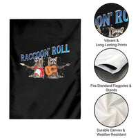 Raccoon Rock And Roll Garden Flag Funny Rock Band Playing Guitar Electric Music Lover - Wonder Print Shop