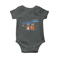 Raccoon Rock And Roll Baby Onesie Funny Rock Band Playing Guitar Electric Music Lover - Wonder Print Shop