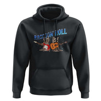 Raccoon Rock And Roll Hoodie Funny Rock Band Playing Guitar Electric Music Lover - Wonder Print Shop