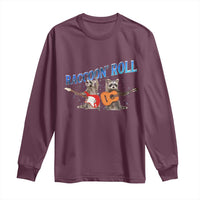 Raccoon Rock And Roll Long Sleeve Shirt Funny Rock Band Playing Guitar Electric Music Lover - Wonder Print Shop