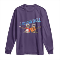 Raccoon Rock And Roll Long Sleeve Shirt Funny Rock Band Playing Guitar Electric Music Lover - Wonder Print Shop