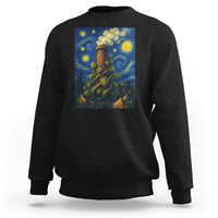 Starry Night Hops Brewery Sweatshirt Vintage Hops Beer Lover Painterly